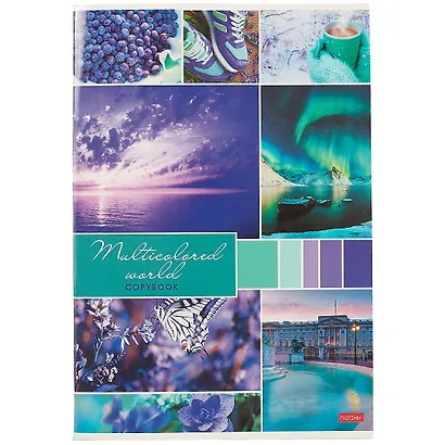 Тетрадь в клетку Hatber, "Разноцветный мир", А4, 96 листов, в ассортименте - фото 4