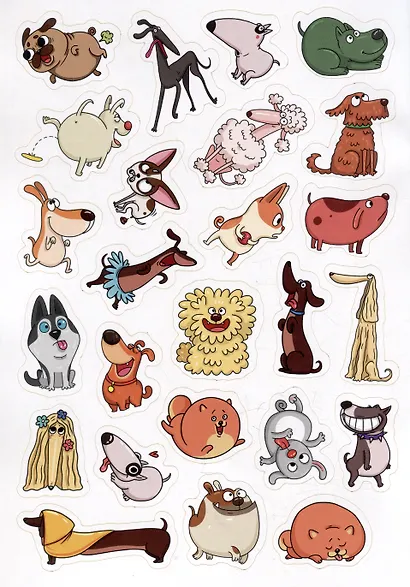 Пёсики. 100 наклеек - фото 4
