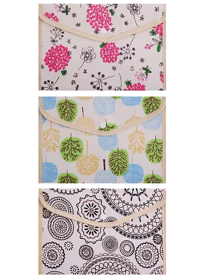 Папка-конверт А5 на кнопке "Лен", ткань - фото 2