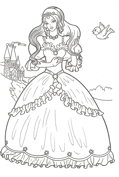 Сказочные принцессы. Раскраска - фото 2