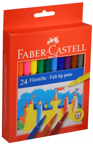 Фломастеры Faber-Castell, "Замок", 24 цвета - фото 1