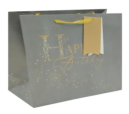 Пакет А4 26*31*12 "Happy Birthday.Gray" нейтр., бум.мат.ламинат - фото 1