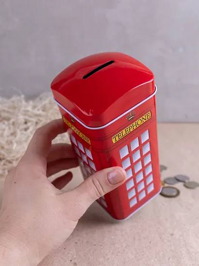 Копилка Телефонная будка (металл) (17×7) (12-09412-03797) - фото 5