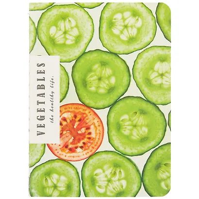 Записная книжка «Vegetables» А6, 24 листа в клетку, сшивка, Languo, в ассортименте - фото 1