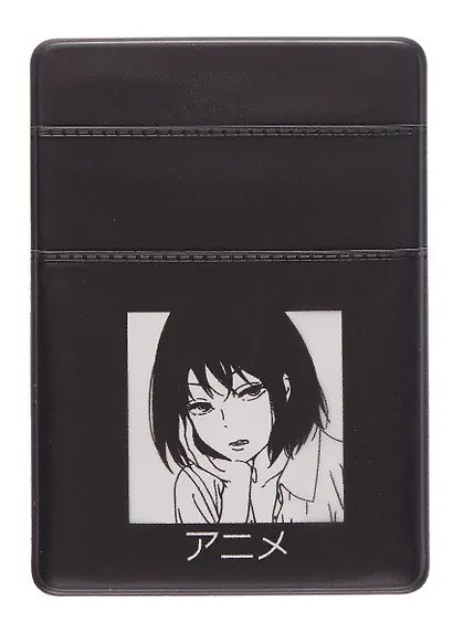 Чехол для карточек на телефон "Аниме Девушка (Дзё)", 2 отделения, ПВХ - фото 2