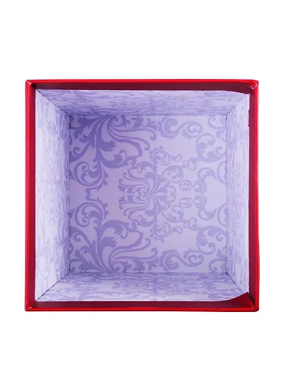 Коробка подарочная Цветочная фантазия 12*12*12см, декор.бант, картон - фото 3