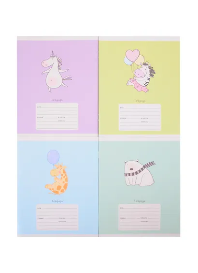 Тетрадь в косую линейку Listoff, "Милашки", 12 листов, в ассортименте - фото 4