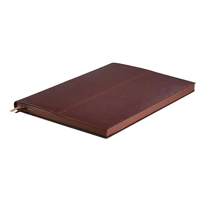 Ежедневник недат. А5+ 160л 175*245 "Сариф" коричневый + обложка на паспорт, мягк.переплет, блинтовое тиснение, офсет, ляссе, подар. упаковка - фото 4