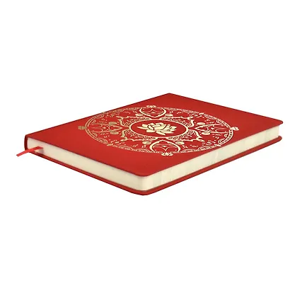 Ежедневник недат. А5 160л "Софт-тач. Арт-терапия" красный, кожзам, тв.переплет, тиснений фольгой, конгревное блинтовое тиснение, антистресс-раскраска, офсет, ляссе, подар.упаковка - фото 3