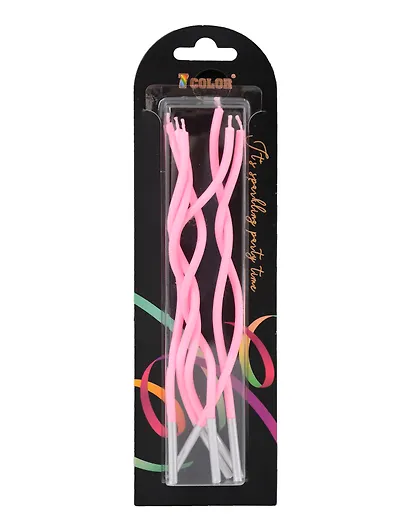 Набор свечей для торта Pink Wave (волны розовые) (6шт) (17см) (12-7color-candle_18) - фото 1
