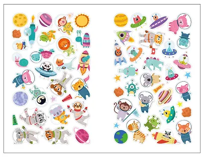Веселые наклейки. В космосе - фото 3