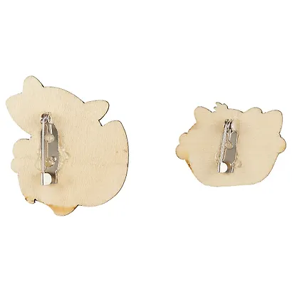 Набор значков для мамы и ребёнка Еноты - фото 3