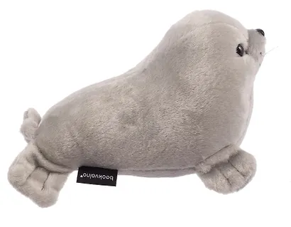 Мягкая игрушка Морской котик серый (30 см) - фото 4