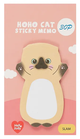 Закладки самоклеящиеся 6*11 см 30 листов, "Hoho cat", в ассортименте - фото 8