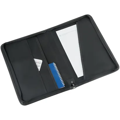 Папка деловая "Granada" 250*350 кожзам, черная, объемная, 1 отделение, с зажимом - фото 6