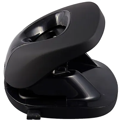 Дырокол 15 листов "R20", Soft touch, черный, к/к - фото 2