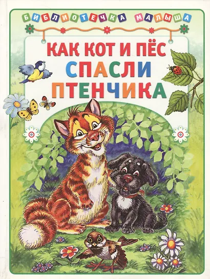 Как кот и пёс спасли птенчика - фото 2