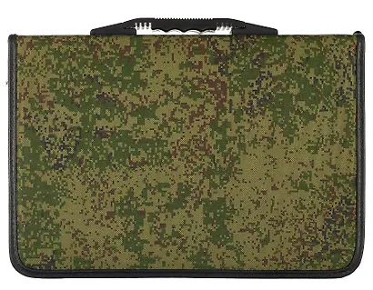 Папка Деловая ткань (камуфляж) А4 на молнии толст. ручка 1 отд. 2Л342 - фото 7