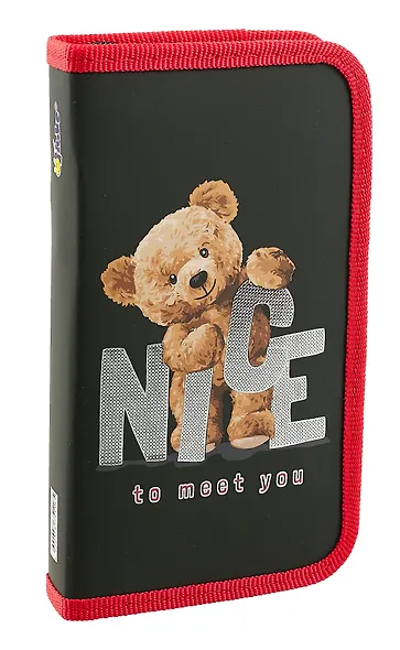 Пенал 1 отделение "Мишка NICE" 19*11 см - фото 1