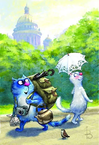 Открытка одинарная Кототурист Зенюк Р., 16*11см - фото 1