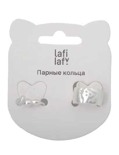 Набор парных колечек «Котик и хвостик», 2 штуки, металл, Lafilaf - фото 2