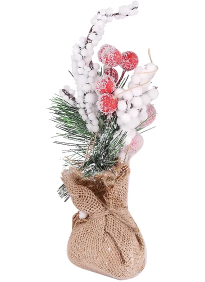 Новогоднее украшение Заснеженная веточка (ПВХ) (24x10x8) - фото 1