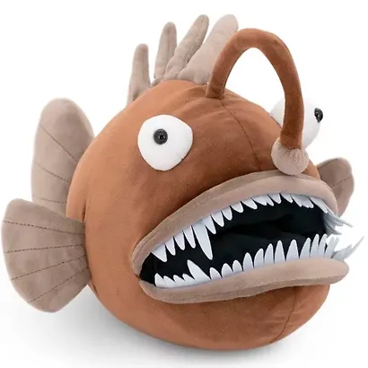 Мягкая игрушка Рыба-Удильщик коричневая (35 см) - фото 1