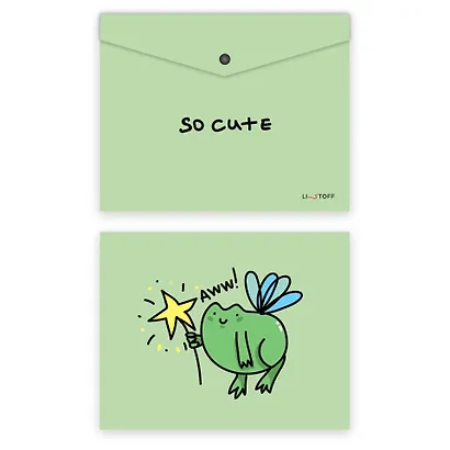 Папка-конверт А5 на кнопке "Милый лягух" - фото 3