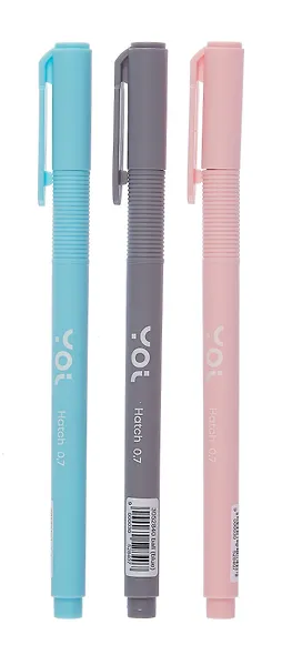 Ручка шариковая синяя "Hatch" 0,7мм, масляные чернила, ассорти, Yoi - фото 5