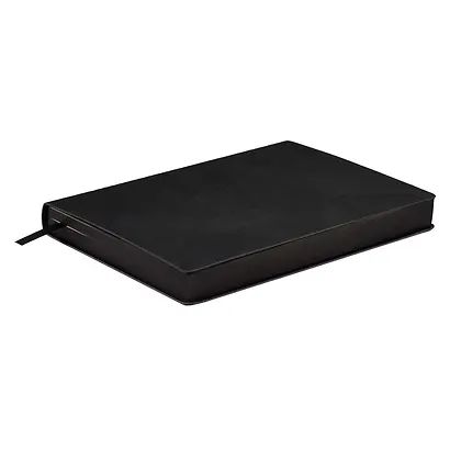 Ежедневник недат. А6+ 160л 126х174 "Софт-тач" чёрный, иск.кожа, мягкий переплет, блинт.тиснение, офсет, ляссе - фото 2