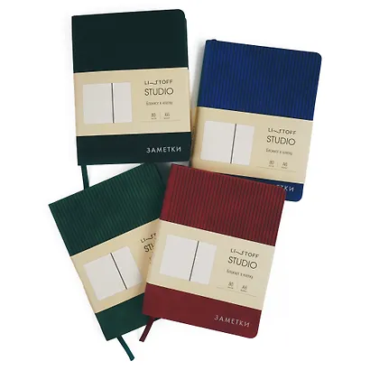 Записная книжка А6 80л кл. "Studio. Бордовый", иск.кожа,интегр.обл., скругл.углы, ляссе - фото 6