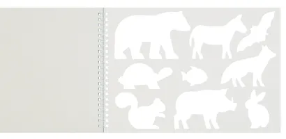 Альбом для рисования 20л А4 "Лисенок-велосипедист" гребень, мел.картон, выб.лак, 1л трафарет - фото 3