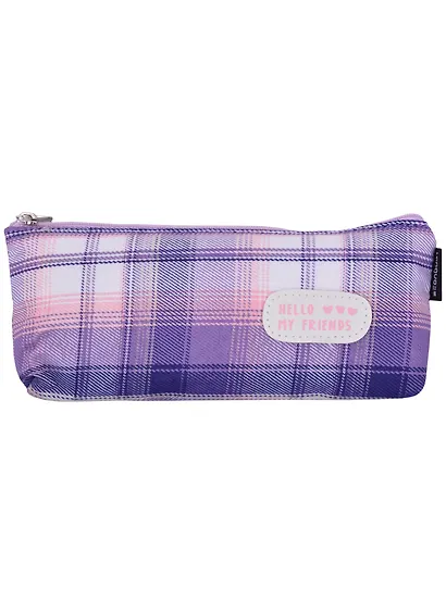 Пенал на молнии Клетка Hello My Friends (ПВХ) (20х8) - фото 1