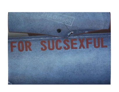 Папка-конверт А4 на кнопке "Jeans", в ассортименте - фото 4