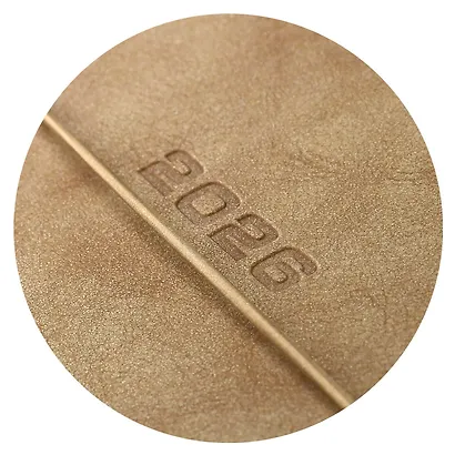 Ежедневник дат. 2026г. А5 176л "Тиволи глосс" бежевый, кожзам, мягк. переплет, застёжка-резинка, блинт.тиснение, офсет, справ.мат-лы, ляссе, инд.уп - фото 12