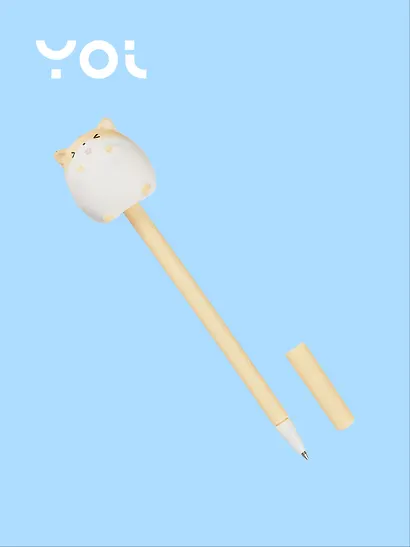 Ручка шариковая Yoi, "Хомячок", синяя - фото 2