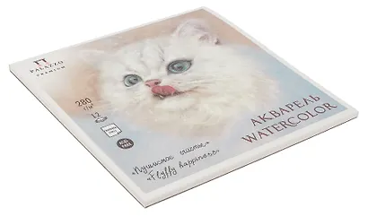 Планшет для акварели 200*200 12л "Пушистое счастье" скорлупа, 280г/м2 - фото 2