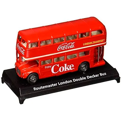 464001 Машинка литая коллекционная Motor City Classics - Die-сast модель по лицензии Coca-Cola London Double Decker Bus, масштаб 1:64 - фото 4