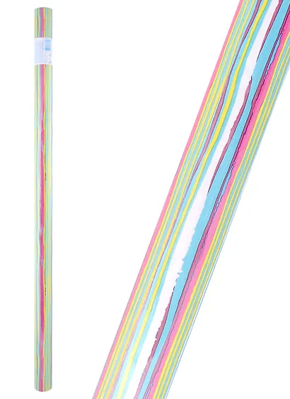 Бумага упаковочная 70*100см "Stripes" супергладкая, инд.уп. - фото 1