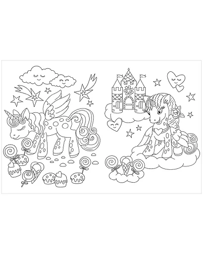 Волшебные единороги. Веселые раскраски - фото 5