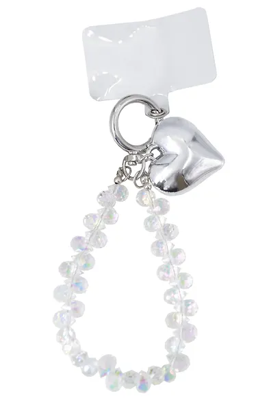 Шнурок-подвеска для телефона с бусинами «Сердце» - фото 2