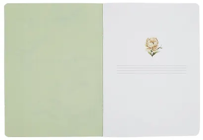 Тетрадь «Peony», А4, 40 листов в клетку, желтый, скрепка - фото 2