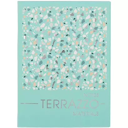 Записная книжка А6 80л тчк. "MATERIALS. TERRAZZO" интегр.обл., ламинация soft touch, тиснение фольгой - фото 1