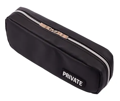 Пенал-косметичка «Private» черный, 21х9х5 см - фото 3