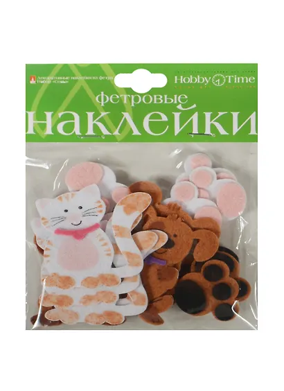 Декоративные наклейки из фетра Котята и щенята (2-093/05) (2 вида) (упаковка) - фото 1