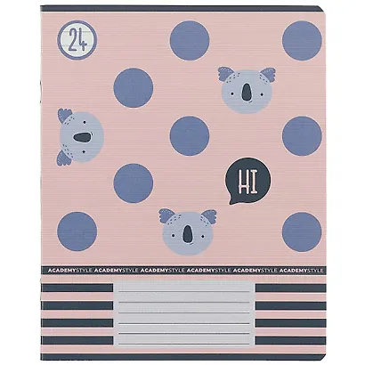 Тетрадь в линейку Academy Style, "Зверята горшины", 24 листа, в ассортименте - фото 6