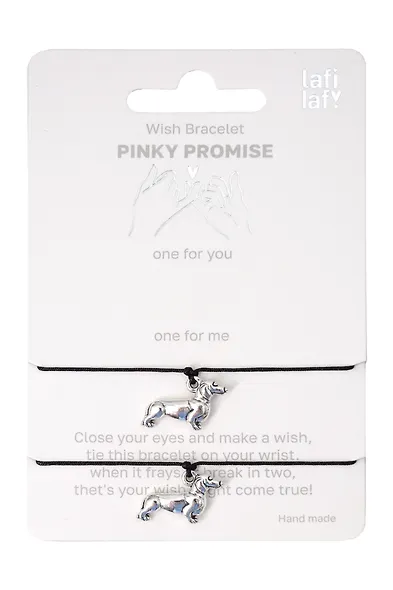 Набор парных браслетов с подвеской «Таксы» (Lafilaf) - фото 1