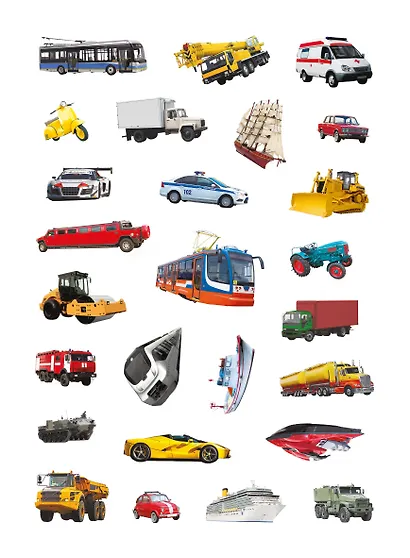 100 НАКЛЕЕК. ТРАНСПОРТ - фото 3