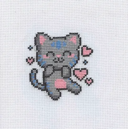 Набор для творчества. Вышивка "Счастливый котик" (с пяльцами) - фото 5