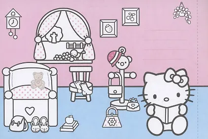 Открытки-раскраски с наклейками. Hello Kitty. Скоро праздник - фото 4